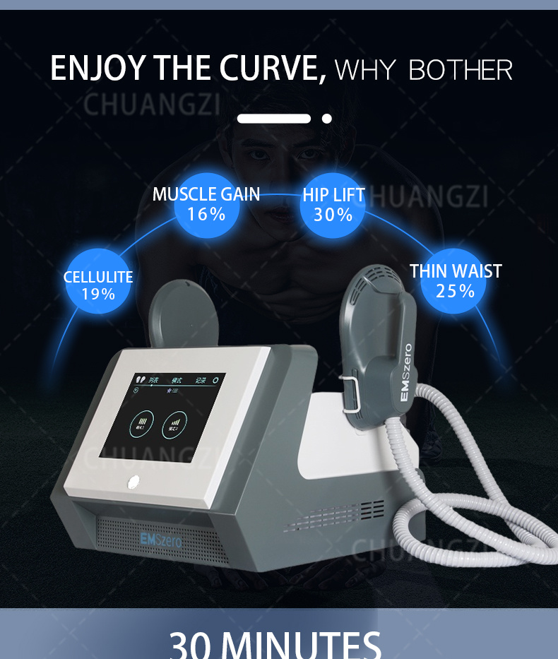 

emszero RF body sculpting machine 7 tesla 4 handles electromagnetic building muscle stimulator machine hi-emt emszero neo