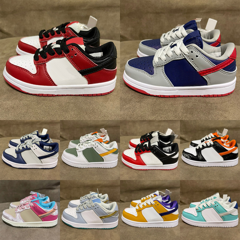 

2023 Chunky Athletic Kids dunks low Running shoes Children Preschool PS GAI Boys Girls Casual Fashion Sneakers Children Walking toddler Sports Trainers Size 24-39, As photo 17
