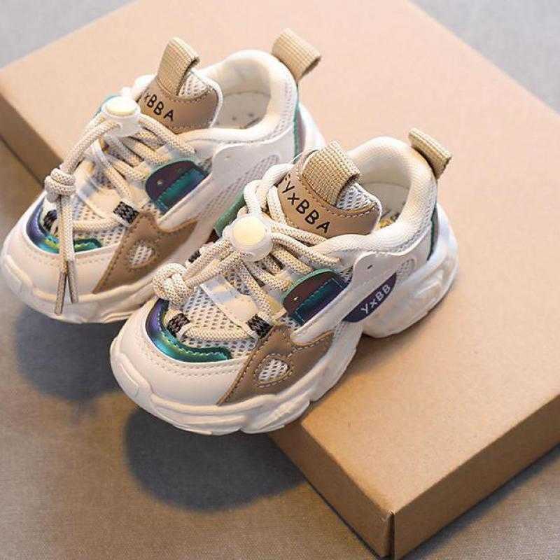 

Outdoor Breathable Mesh Athletic 2023 Kids Shoes Sneakers Children Casual Toddler Boys Girls Flats Sneaker Y2303, Beige