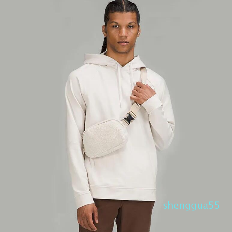 

Women Sports Waterproof Waist Bags Yoga Storage Large Capacity Men's And Women's Fitness running Crossbody suede new Lulu Bag 441, Black velvet