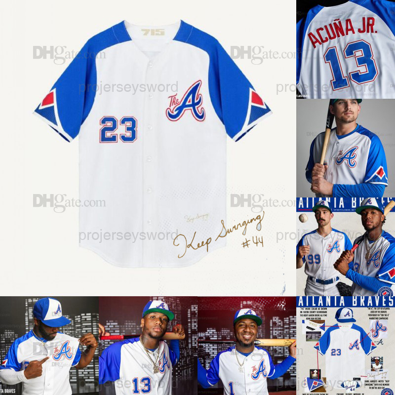 

Braves 2023 City Connect Jerseys Atlanta Max Fried Austin Riley Ronald Acuna Jr. Hank Aaron Spencer Strider Chipper Jones Marcell Ozuna Ozzie Albies Sean Murphy Shirt, 2017 mens flex base grey