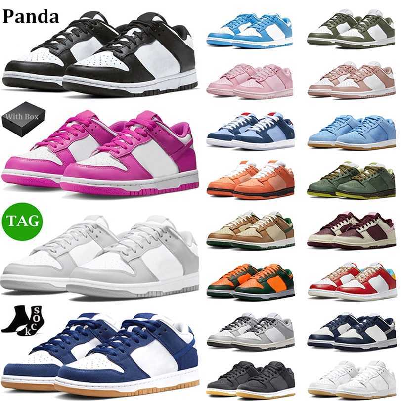 

With Box men women casual shoes Panda sneakers UNC Active Fuchsia Medium Olive Grey Fog Tan Green Syracuse dunks low mens trainers outdoor shoes, #19