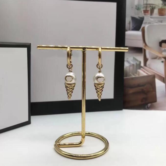 

luxury Dangle designer Charm earring ice cream drop earrings aretes orecchini for women party lovers gift jewelry