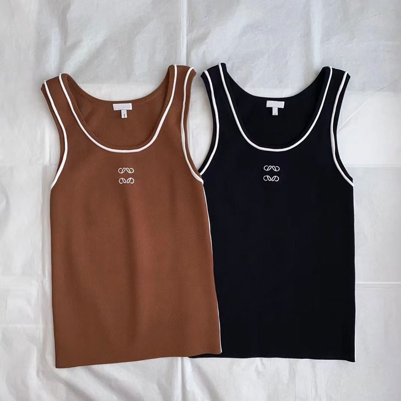 

Women Tanks Top Designer Knitting T Shirt Sleeveless Breathable Knitted Knits Tee Sport Top Tank Tops Fashion Vest Yoga Tees, 3#