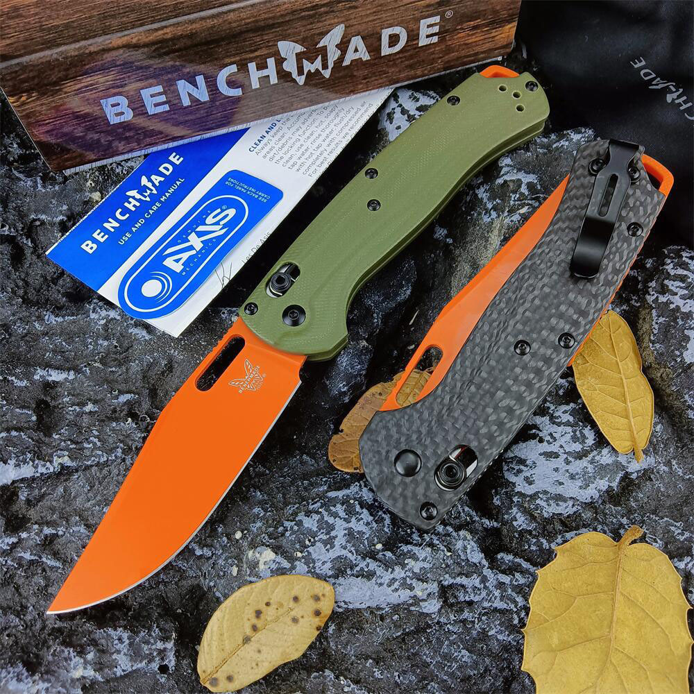 

Benchmade 15535 Hunt Taggedout AXIS Folding Knife 3.5" CPM-154 Blade G10/CF Handles Pocket Tactical Knives Outdoor Camping Hunting EDC 535 4170 537 430BK BM15535 TOOLs