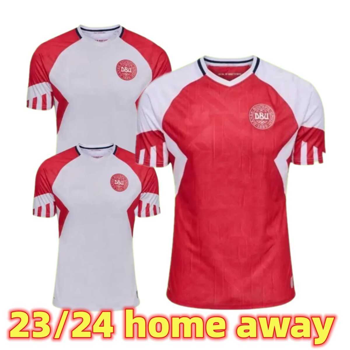 

ERIKSEN 2023 24 Soccer Jerseys Denmark HOME RED AWAY WHITE 2023 2024 HOJBJERG CHRISTENSEN SKOV OLSEN BRAITHWAITE DOLBERG men football Shirts