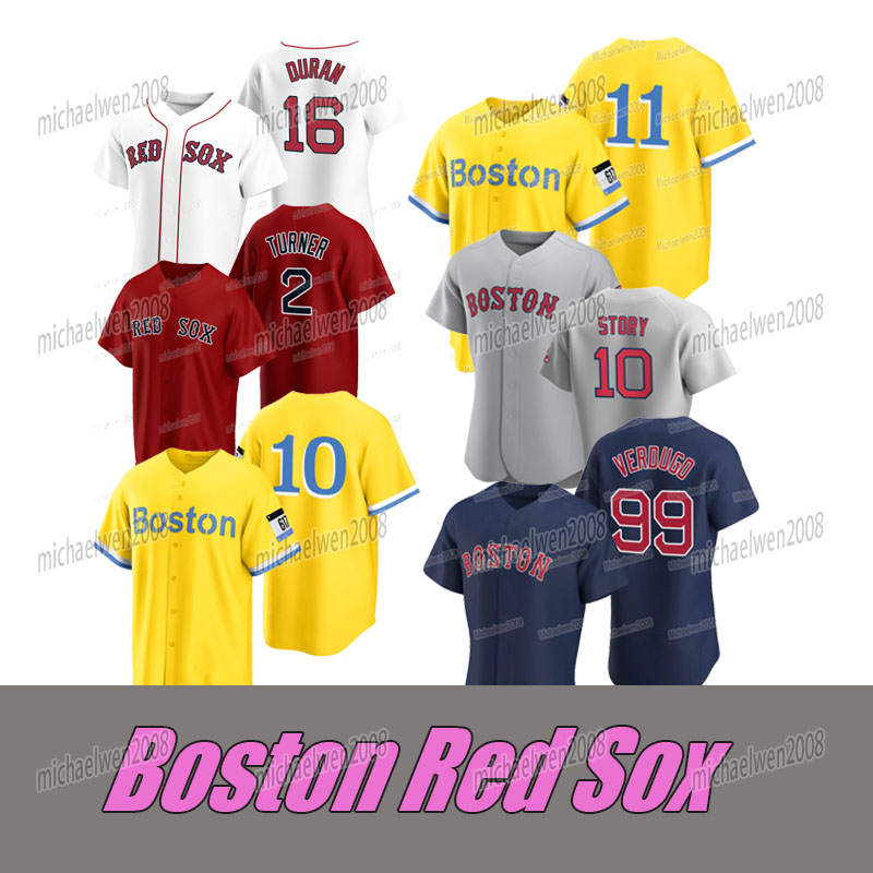 

2 Justin Turner Red Sox Jersey Rafael Devers Adam Duvall Connor Wong Masataka Yoshida Allan Castro Alex Verdugo Refsnyder Enrique Hernandez Jarren Duran Whitlock, Men cool base