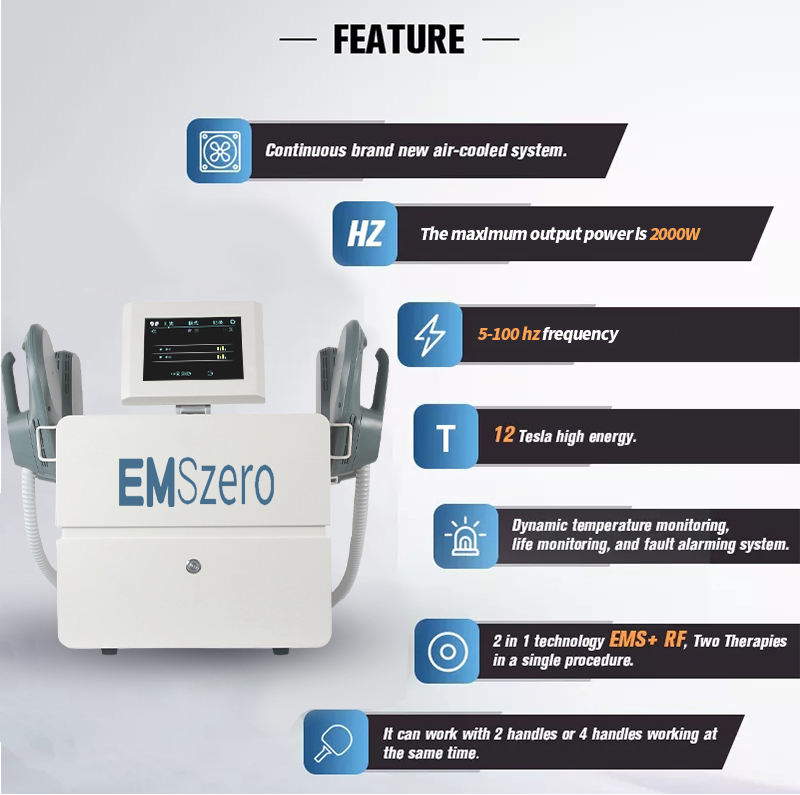 

Portable Fat Burning 2/4/5 handles Touch screen Ems Muscle Stimulator Body Sculpt machine muscle sculpting machine