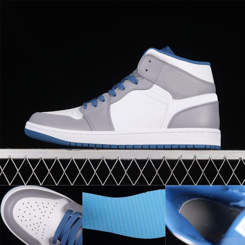 

Top Quality Jumpman 1 Mens Womens Basketball Shoes Mid True Blue White Neutral Grey DQ8426-014 Men Women Designers Sports Sneakers Trainer Shoe
