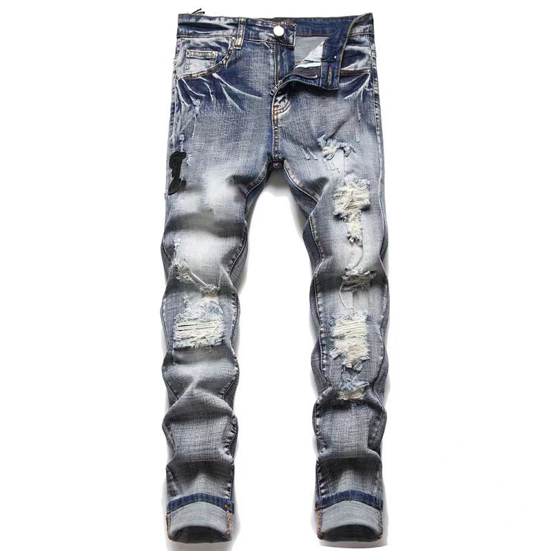 

Mens designer jeans hot pants for western ripped jeans hip-hop high street fashion brand cycling motorcycle embroidery close-fitting slim pencil jeans for mens