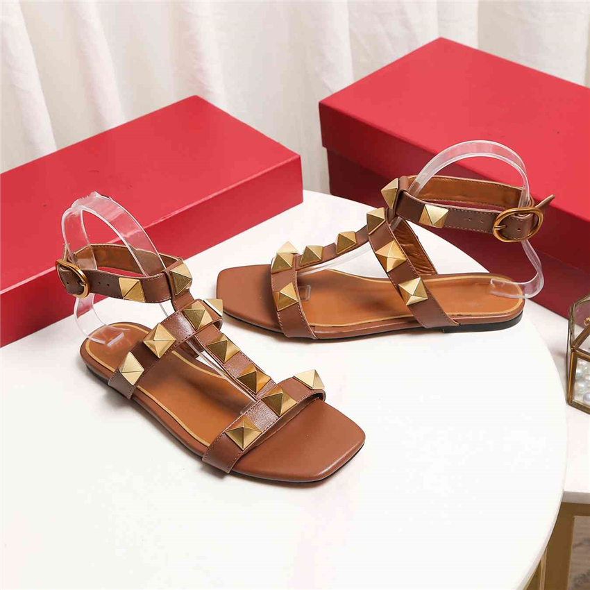 

Fashion Women's Sandals 2023 Valentinoity Luxury Brand Letter Logo Summer Women's High Heels Men's Casual Student Flats 01-04