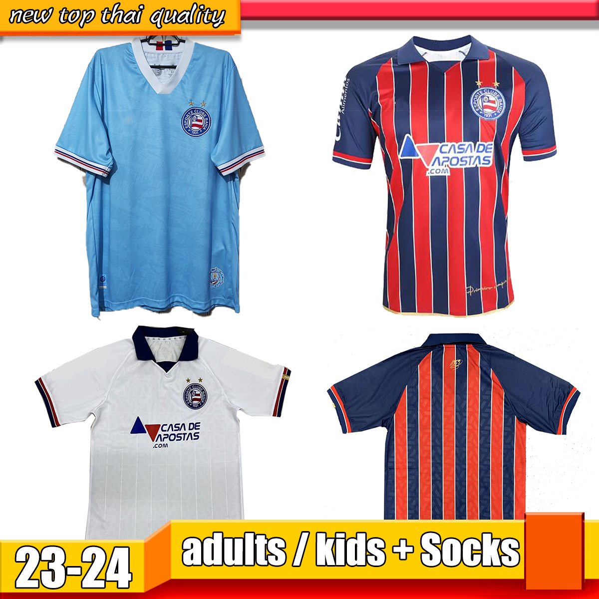 

22 23 PATRICK EC Bahia REZENDE Soccer Jerseys Mens DANIEL JACARE Home Away 3rd Football Shirt Club Short Sleeve Camisetas de futbol maillots de football, 05