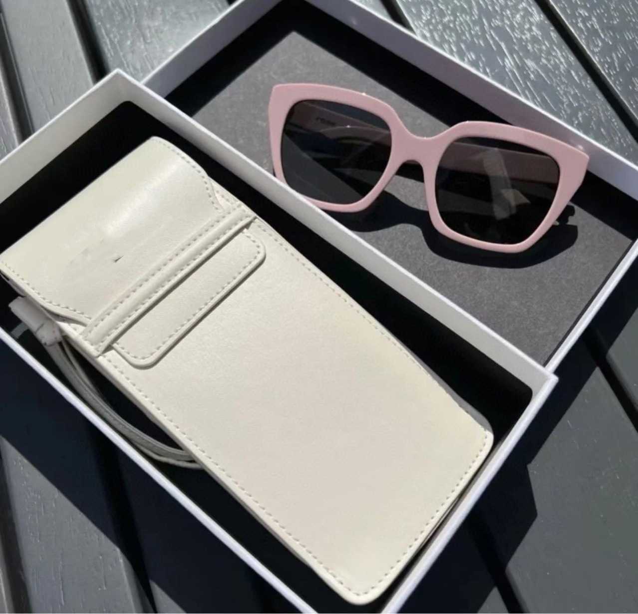 

Frames Arc de Triomphe C Lin Square New Sunglasses Women Pink ins White Bag