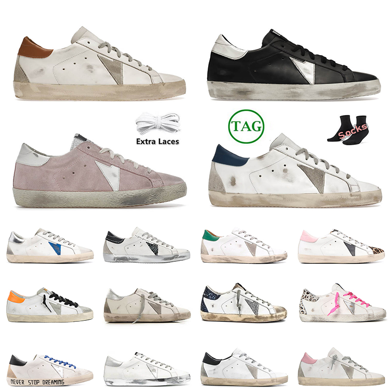 

2023 Top Quality Golden Goose Sneakers Luxury Designer Shoes men women Italy Classic White Do-old Dirty Super Star Trainers Plate-forme Superstar loafers size eur 46, A89 reverse black toe 36-45