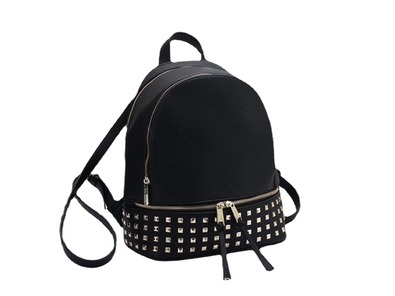 

Wholesale fashion women's M K Backpack riveted men's rivet schoolbag solid color Rock punk Backpack female travel styling Decorative bag mk018#