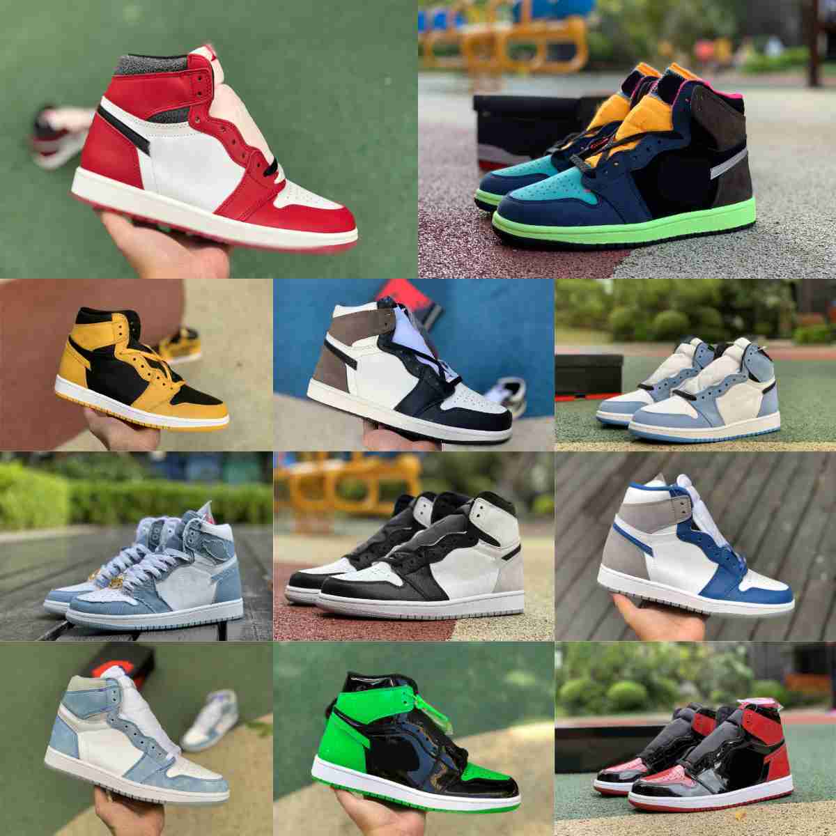 

Jumpman 1 1s OG Bio Hack Basketball Shoes Men Women Turbo Green Varsity Red STORM BLUE Mid UNC J Balvin Hyper Royal Candy Denim True Blue Stage Haze Trainer Sneakers, Please contact us