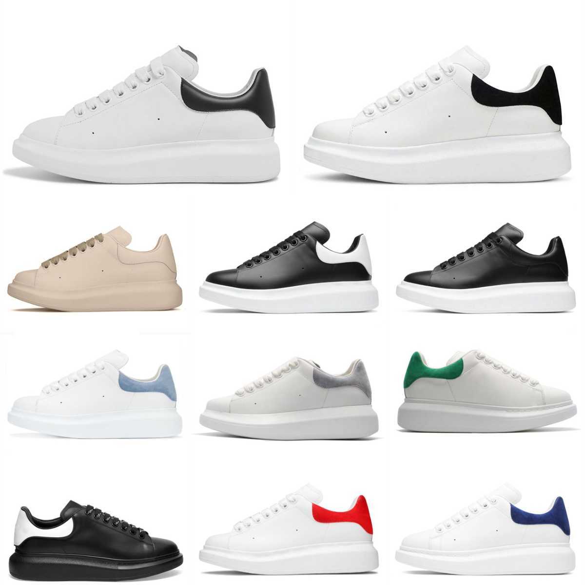 

Oversized Designers Mens Casual Shoes Velvet Espadrilles Train White Black Leather Women Flats Lace Up Platform Alexanders Increased MC Queens Sneakers S27, M013