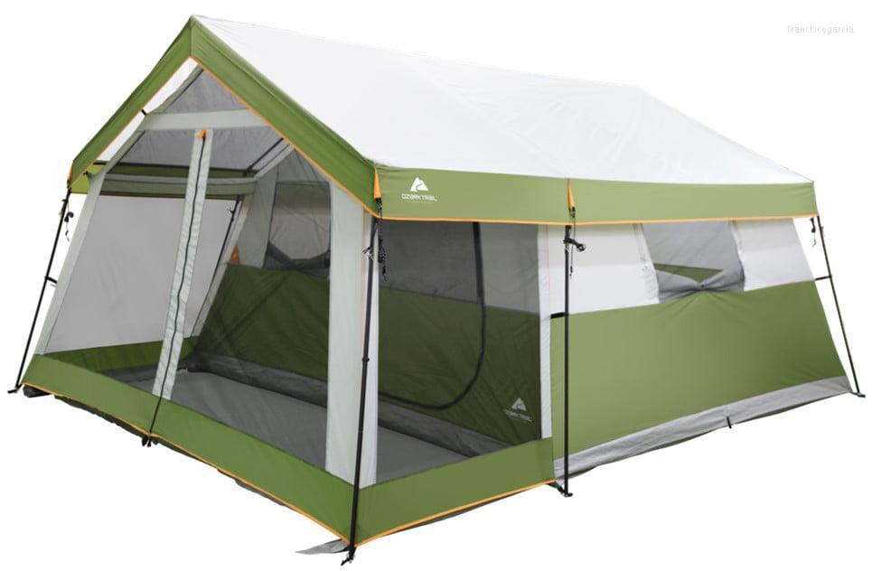 

Tents And Shelters 8-Person Family Cabin Tent 1 Room With Screen Porch Green