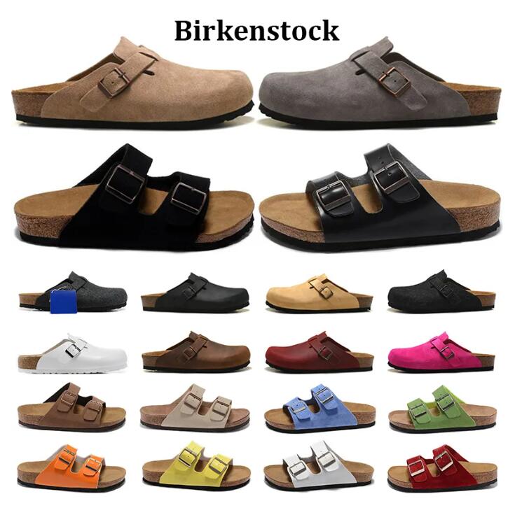 

Designer Boston Summer Cork Flat Slippers Fashion Leather Slide Favourite Beach Sandals Casual Shoes Clogs for Women Men Arizona Mayari 34-46, 14