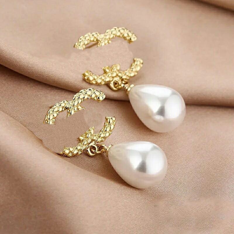 

3style Classic Retro Style Letter Designer Stud Earrings Brand Letter Pearl Earring For Women Jewelry Accessory High Quality Wedding Gifts