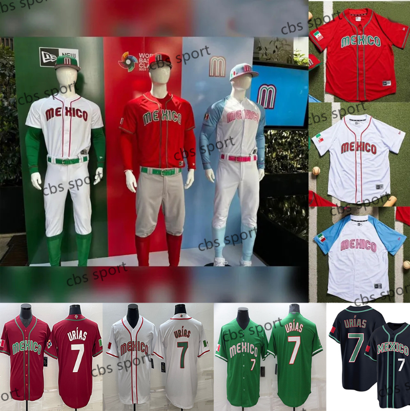 

Baseball Jerseys Team Mexico 2023 Baseball Jersey WBC Julio Urias JoJo Romero Alex Verdugo Alex Verdugo Alejandro Kirk Rowdy Tellez Randy Arozarena Jarren Duran T, 2023 white eralogo