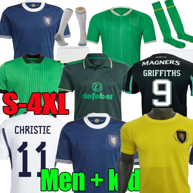 

XXXL 4XL 2023 Scotland 150th Anniversary soccer jerseyS blue Special edition GREEN IRELAND Home 2023 2024 football shirt 23 24 KYOGO uniforms men  sets uniform, 22/23;home