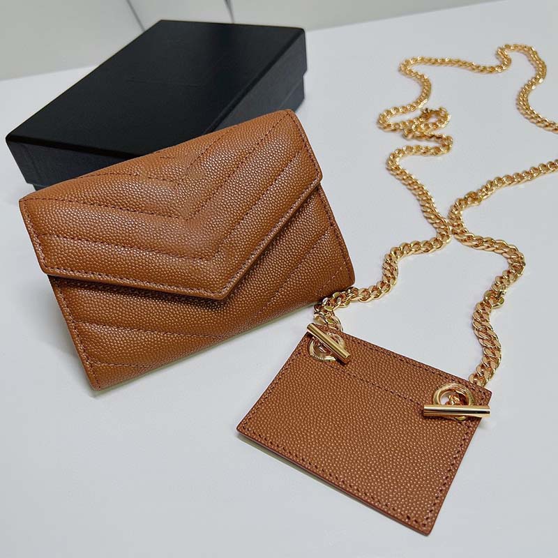 

Qualitys luxurys designer bag shoulder bags evening bag cross body leather classic luxury chain fashion plaid handbag designers shoulders with box, Brown