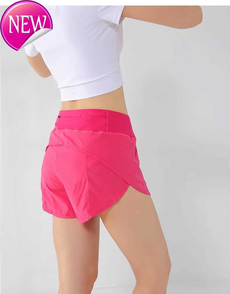 

Women's Tracksuits lu speed up Womens Yoga Shorts High Waist Gym Fitness Training Tights Sport Short Pants Fashion Quick-drying Solid Trousers lulus 23ssESS, Blue