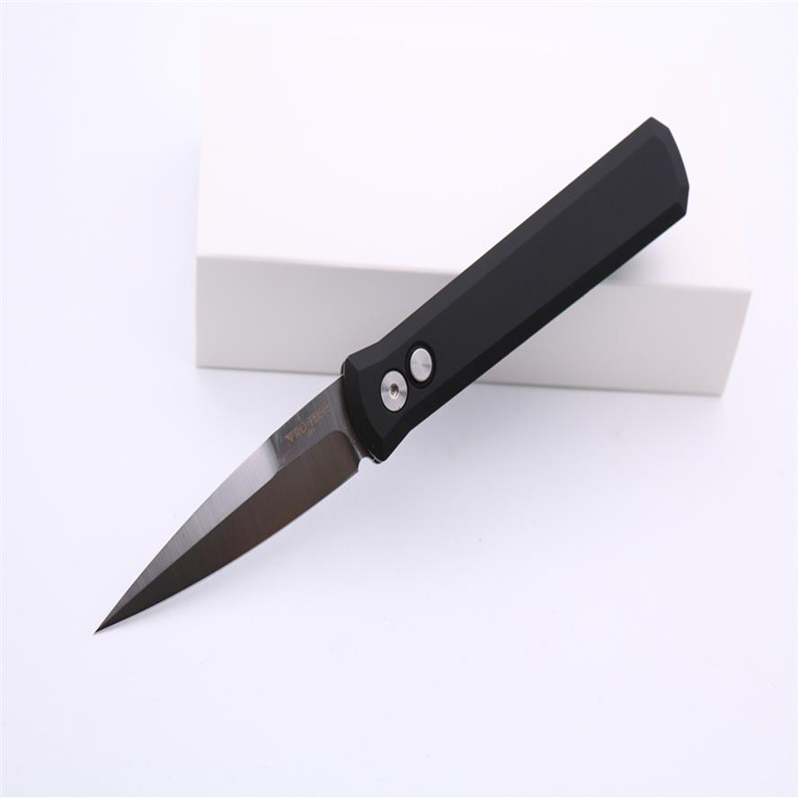 

High Quality Protech Knives Godfather Pocket Folding Knife 440C Blade 6061-T6 Handle Fruit Kitchen Knife Tactical Survival Hunting2509