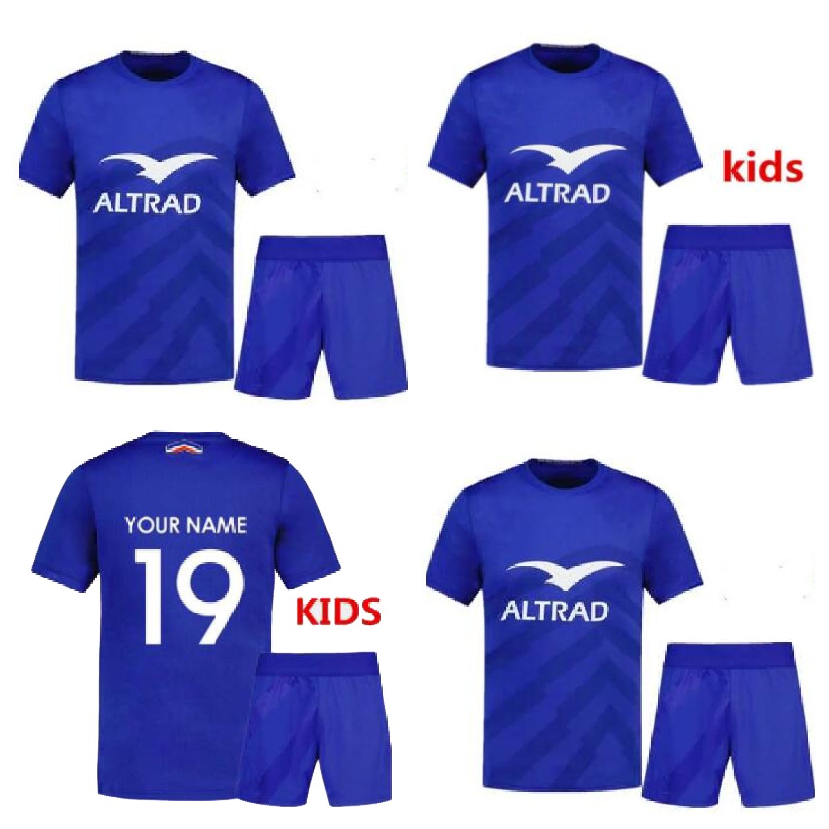 

2022 KIDS style Frence Super Rugby Jerseys Maillot de Foot BOLN shirt size 16-26 Top Quality vest French world cup training pants shorts  23 Child, Bule