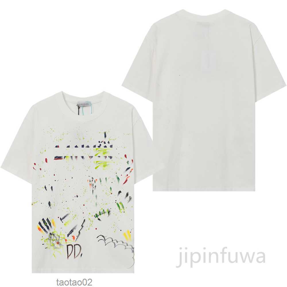 

Men' T-shirts Luxury Lanvins t Shirts 2023 Women Trend Brand Loose Casual Cotton Crewneck Tees Splash Ink Painted Graffiti Style Quick Dry 7u1igujyi7nq, White