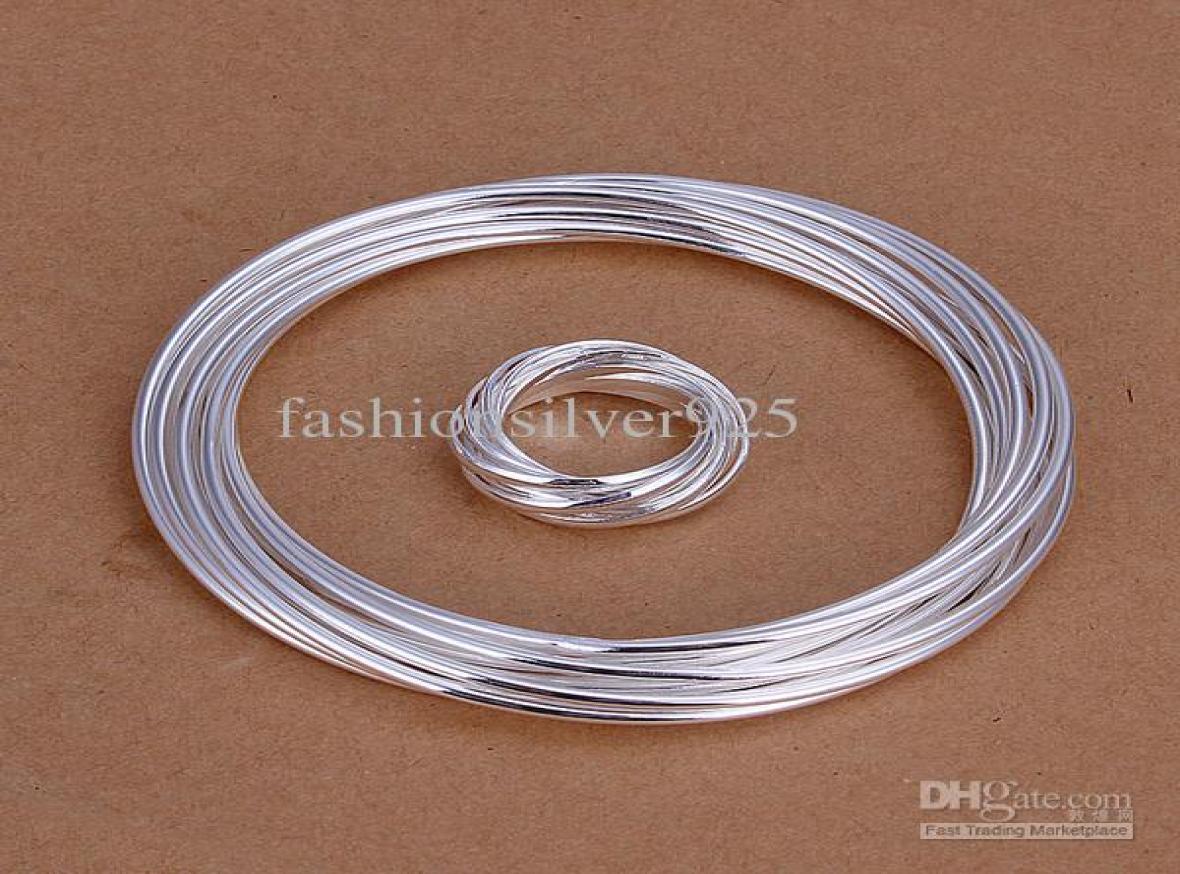 

Whole Retail lowest Christmas gift 925 silver NecklaceBracelet set TS1623799702