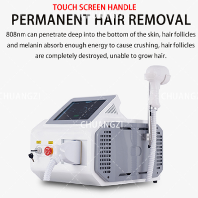 

Professional 808 diode laser hair removal machine high power 2000W freezing point painless permanent hair remover