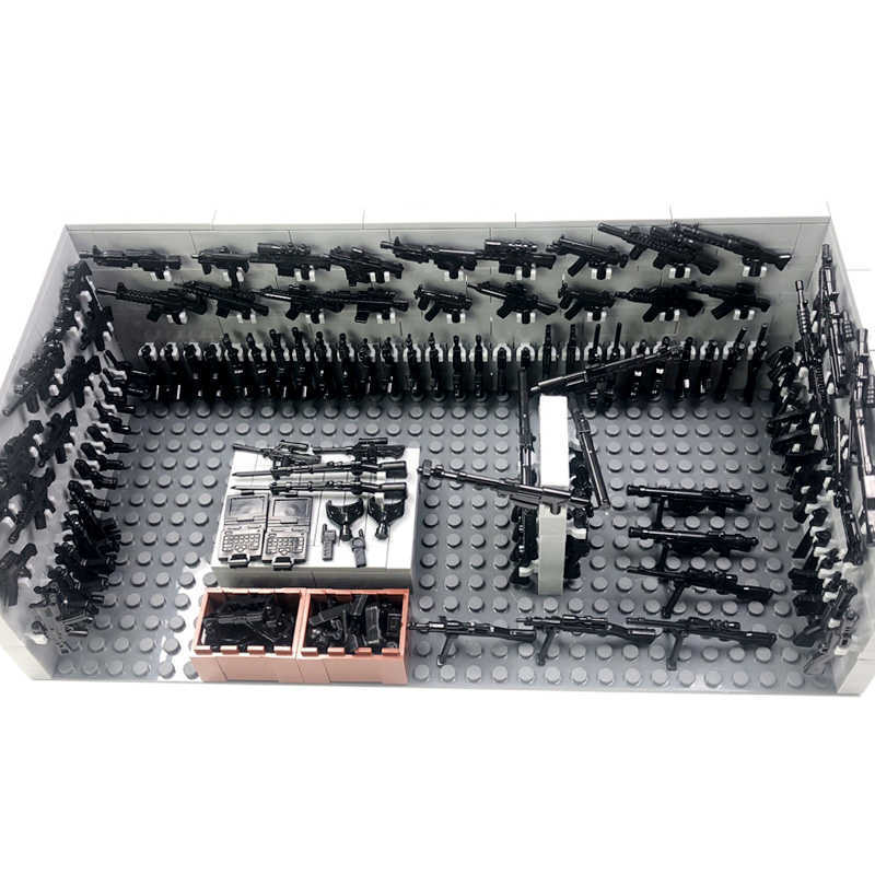 

Minifig MOC Weapons House Building Blocks Toys for Boys Compatible Classic Military Guns Soldiers Bricks Birthday Xmas Gift 6 Years Old W0329