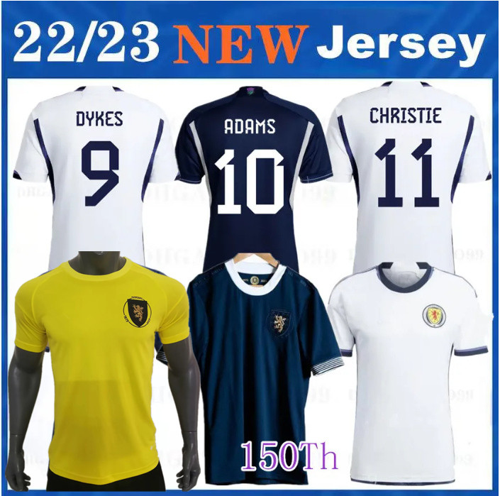 

2023 Scotland Soccer Jerseys 150th Anniversary Blank John McGinn Scott McTominay Andy Robertson FRASER ADAMS DYKES men Kids kit football shirts 23 24 goalkeeper, Away