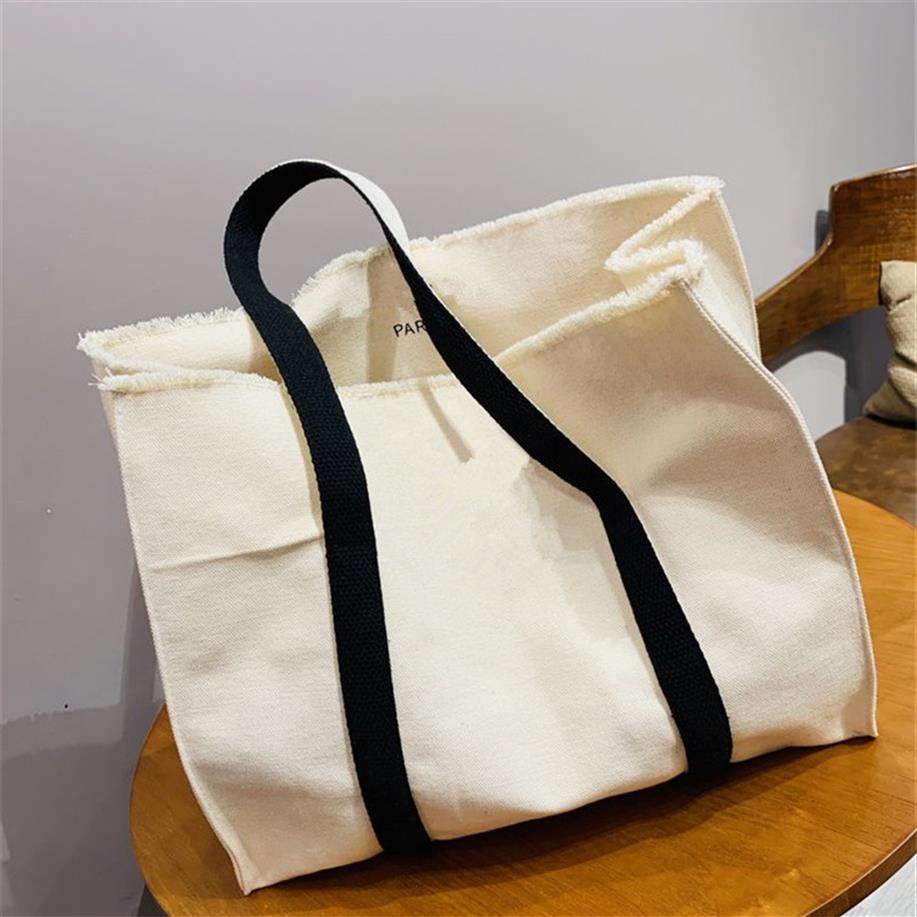 

Fashion Designer Letter Printed Canvas Bag Large Capacity Totes Woman Beach Shopping Storage Bags281C