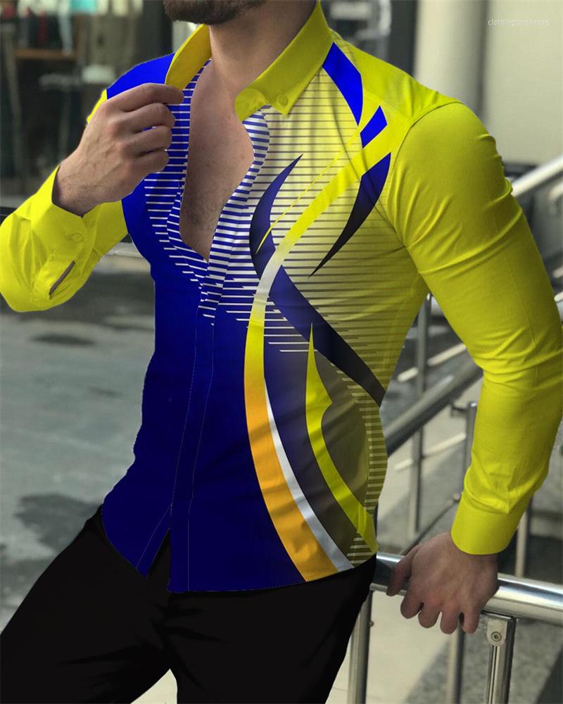 

Men's Dress Shirts Fashion Men 2023 Retro Casual Floral Totem Print Long Sleeve Tops Clothing Party Outdoor Cardigan Mens, Yy0045