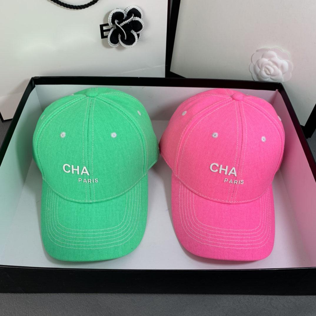 

Ball Caps Designer Casquette Candy Fluorescent Cotton Baseball Couple Fashion Letter Street Shooting Cap, Pink