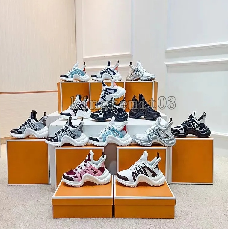 

Designer Casual Shoes Leather Sneakers Men Women Trainer Platform Patchwork Trainers Wavy Outsole Sneaker Retro Tennis Sneaker Lace UP Light Running Shoe