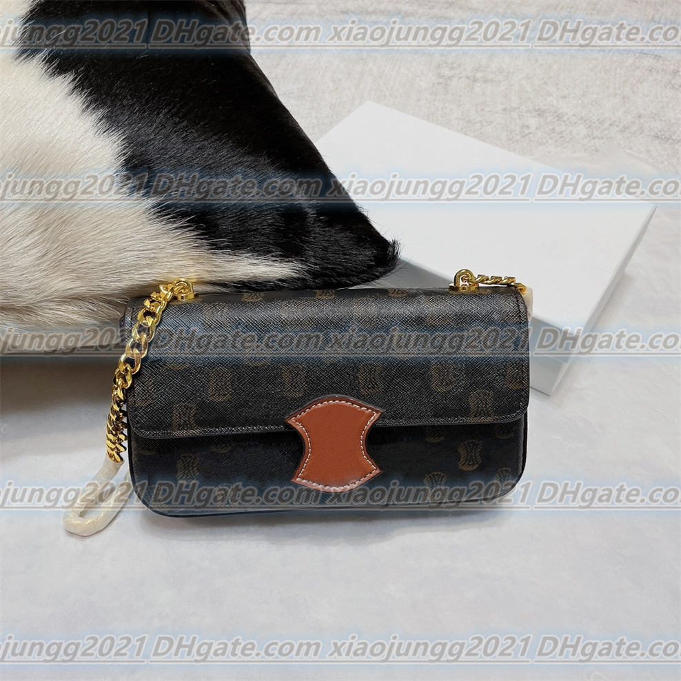 

Top Quality Designer Leather Bag Shoulder Bag Women's Men's Handbag Chain clamshell Cross body Baguette Bag Luxury Women's Fashion Shoulder Bag purse Cases, Yellow