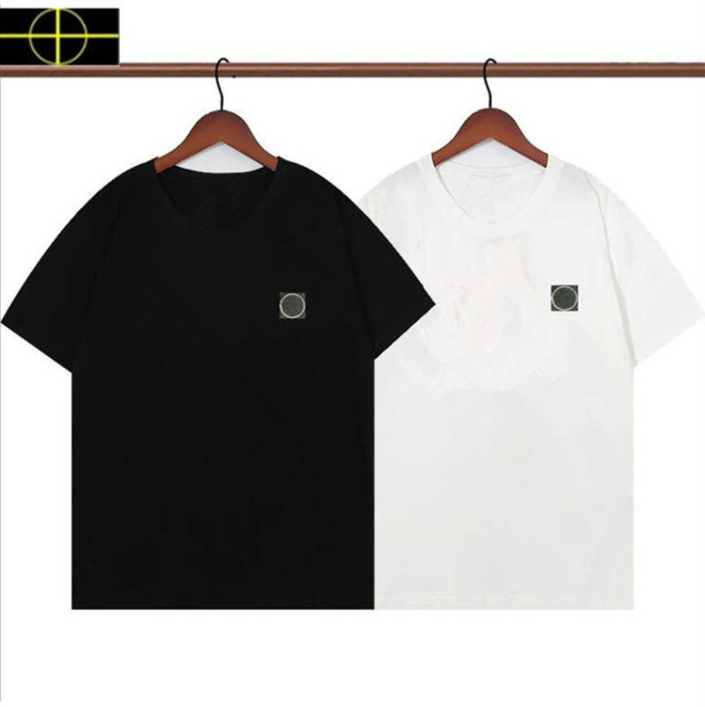 

a1 Summer Men's T-Shirts Designer stone Classic Letter Badge island T-Shirt Fashion Women's Shirts Casual Unisex Cotton Tops nm29, Black