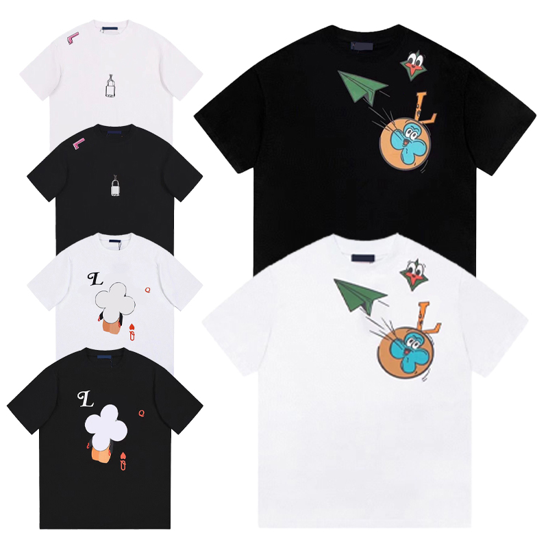 

Mens Designer t shirt Letter animal Printed Sweatshirt lvs Womens tshirt Summer Trend Short Sleeve Casual Loose shirts Top High Street tee shirt pullover