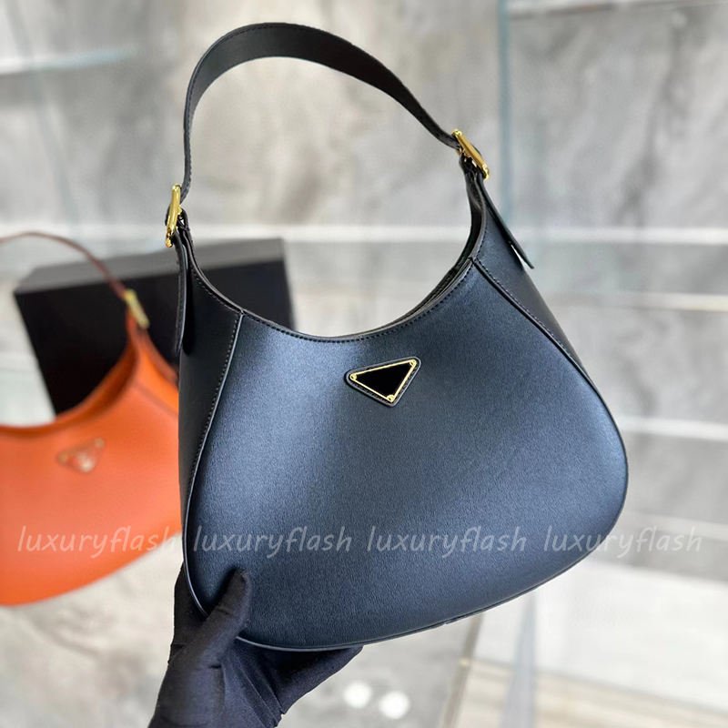 

Designer Shoulder Bags 23SS Half Moon Leather Women Totes Handbags Medium Fashion Black White Green Orange Adjustable Handle Ladies Tote Handbag 26cm, Box(not sold separately)