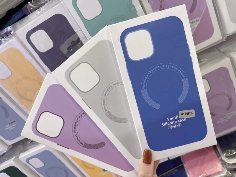 

Magsafe Liquid Silicone Phone Cases Microfiber Magnetic Shockproof Cover for iPhone 14 13 12 11 Pro Max Mini XR XS X 8 7 Plus Compatible Magsoge Charger retail package, Desired color