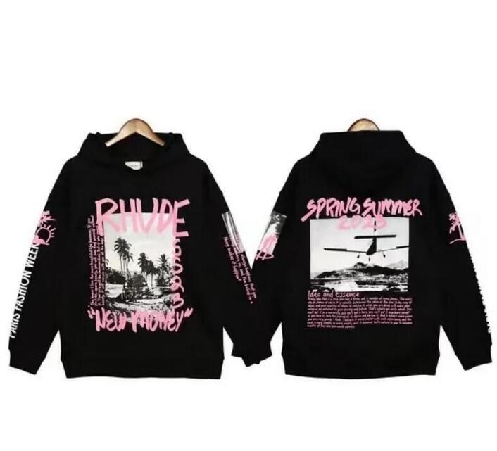 

Designer Brand RHUDE hoodies Mens Printed pullover crewneck long sleeve hoodie High Street hip hap treetwear rhude hoody Oversize Tops for men and womens, Cus11