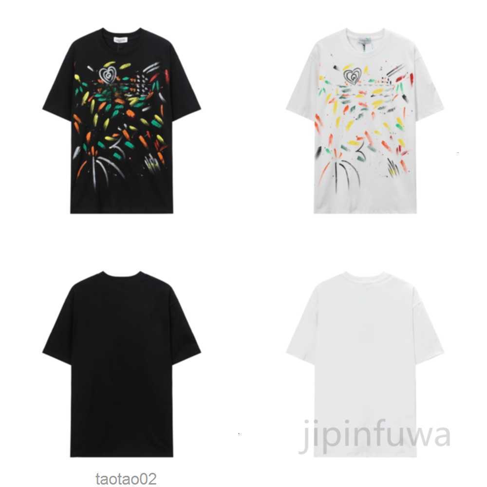 

Eu Trend Lavins Mens Short Sleeves Tee Shirts Designers T-shirts Fashion Hand-painted Graffiti Printed Tops High Street Cotton Sweatshirt 5dpjclq7693x, White