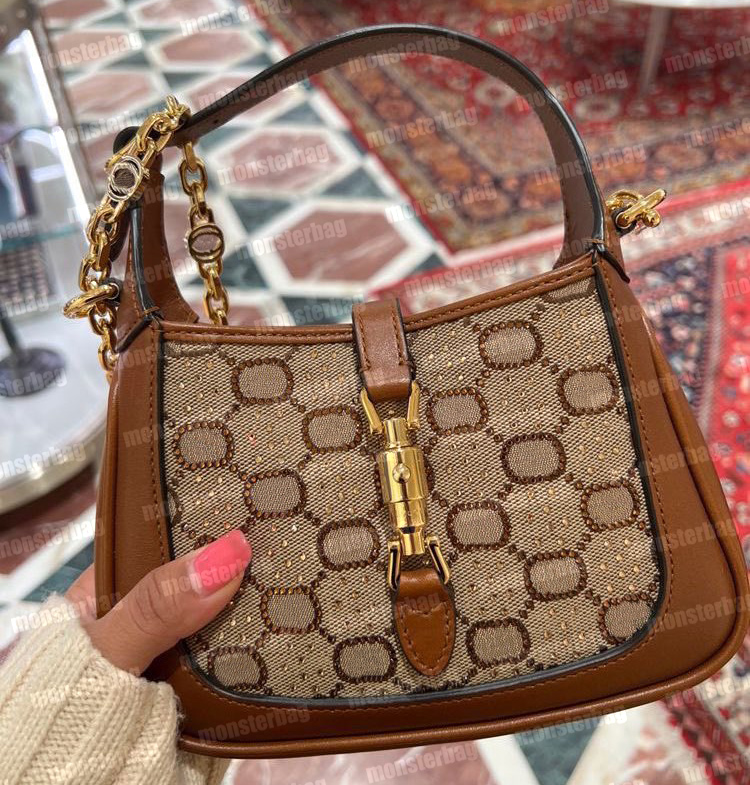 

9A Jackie1961 Bag Crystal Mini Bag Luxurys Handbags Top Quality Designer Crossbody Shoulder Bag Hobo Bags 1961 Genuine Leather Women, Color 14