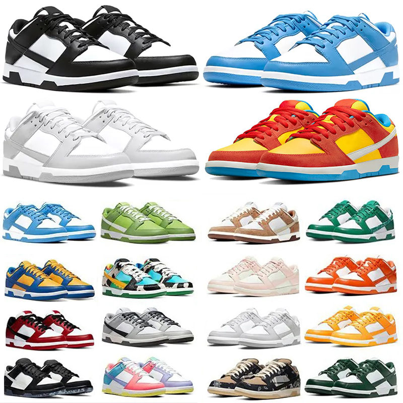 

OG Men Women Running Shoes Sneakers Syracuse White Black Panda Grey Fog Varsity Green Glow UNC Laser Orange Kentucky Coast Candy Casual Shoe Trainers Sport Sneakers, 45