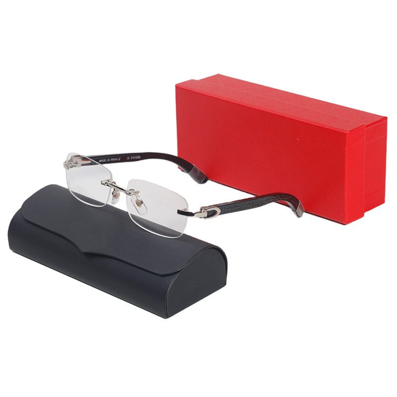 

Carti Glasses Designer Sunglasses for Women C-shaped Anti-Ultraviolet Retro Plate Black Leopard Metal Gold Frame Frameless Fashion Eyewear Men Eyeglasses Lunettes