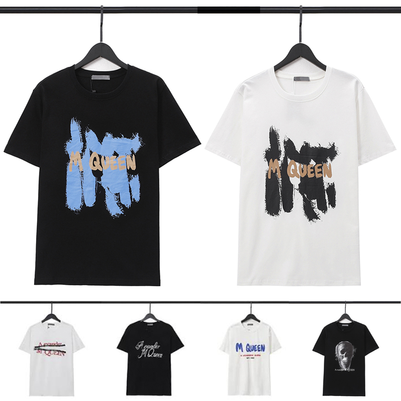

2023 Designers Mens T-Shirts Mcqueen Mens Womens Tees Letter Pattern Tops Man S Casual Chest Letter Shirt Luxurys Clothing Street Shorts Sleeve Clothes Tshirts